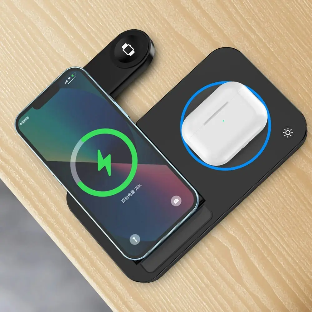 Multifunctional Foldable 4-in-1 Wireless Charging 15W Wireless Charger