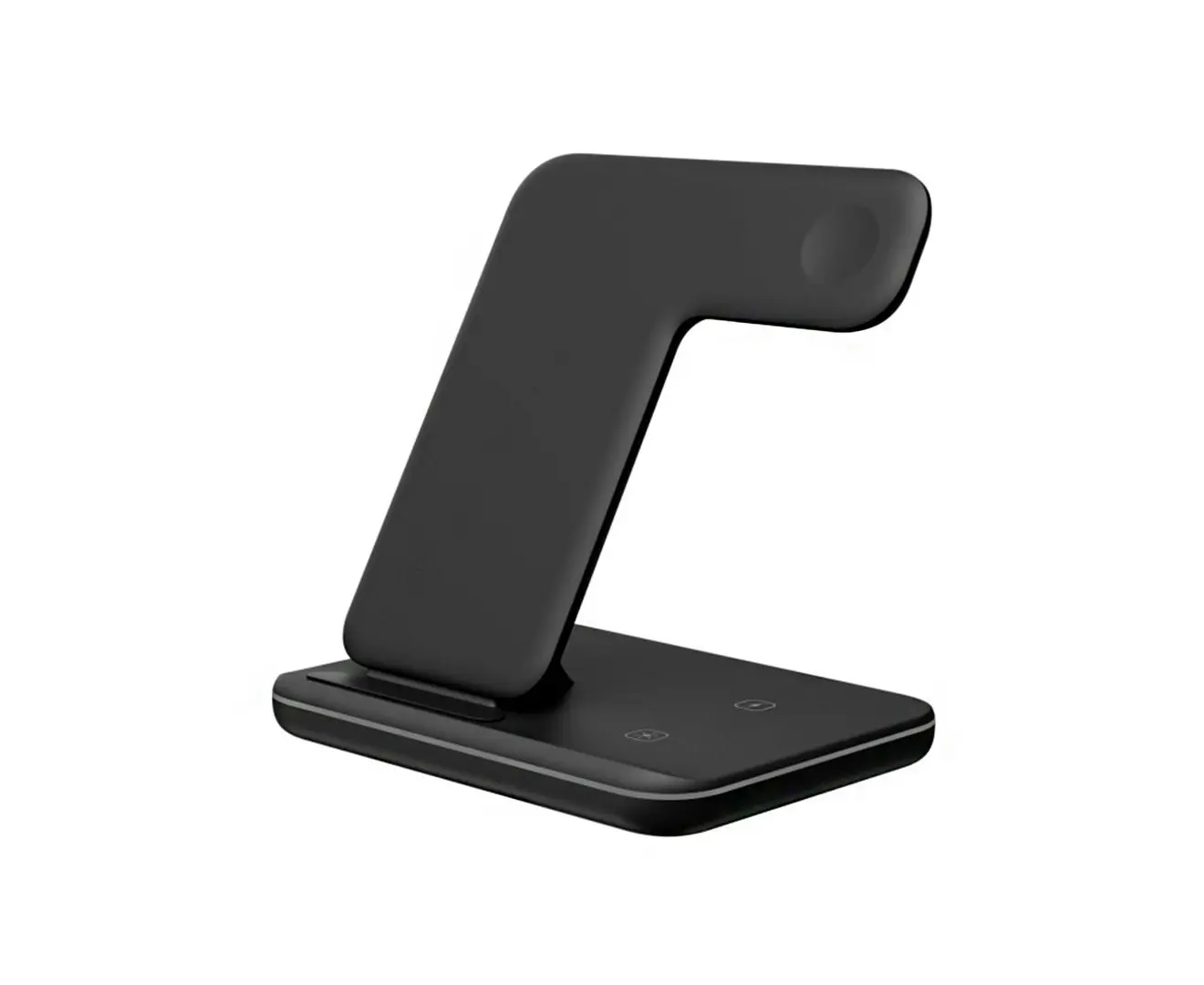 3-in-1 Wireless Electronics Charger Stand - Black