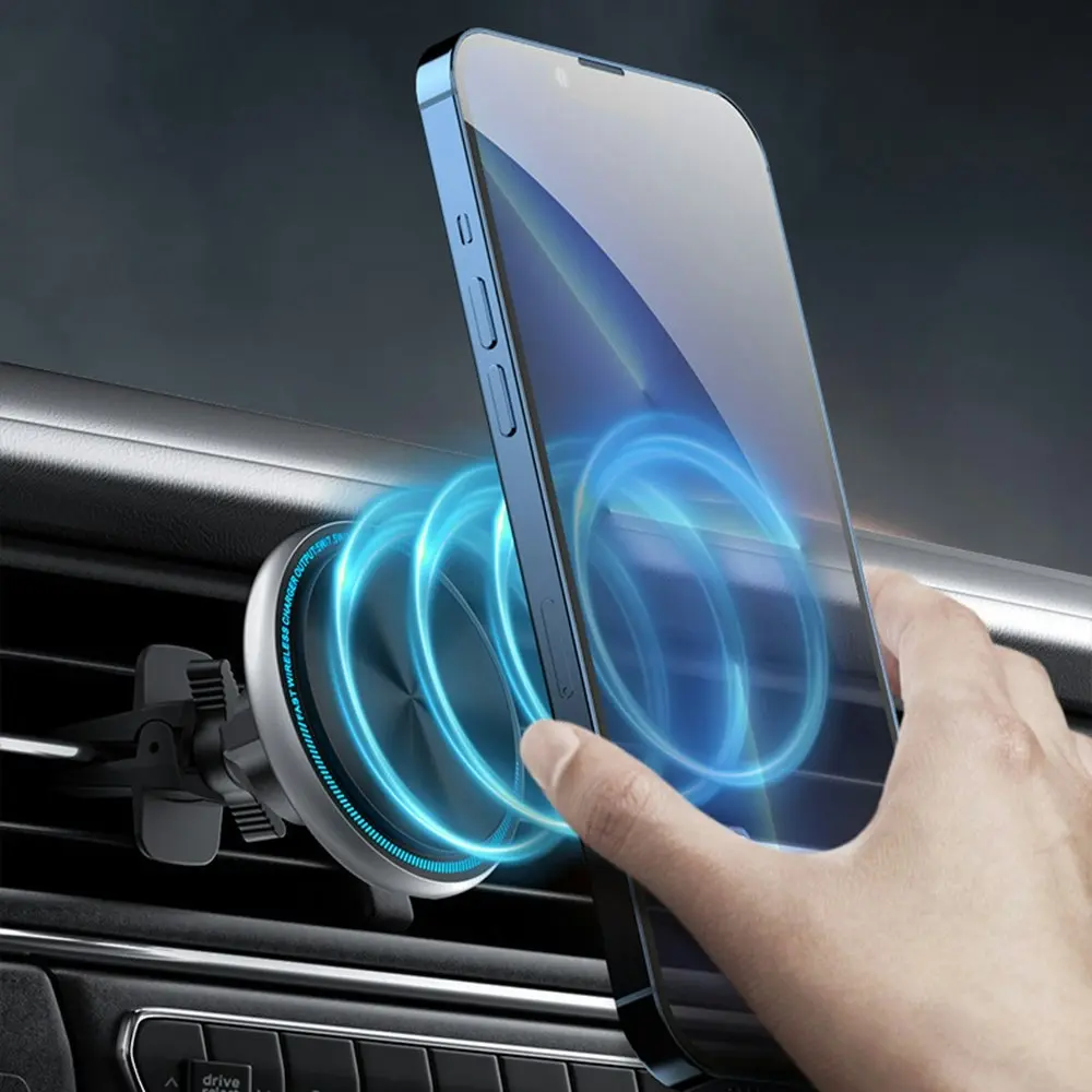 Magnetic Wireless Car Charger Car Air Vent Mobile Phone Holder For iPhone