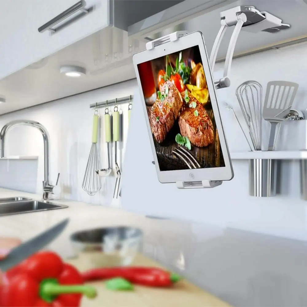 Aluminum alloy Kitchen Tablet Mount Stand for for 5-12.9 inch Tablets iPad