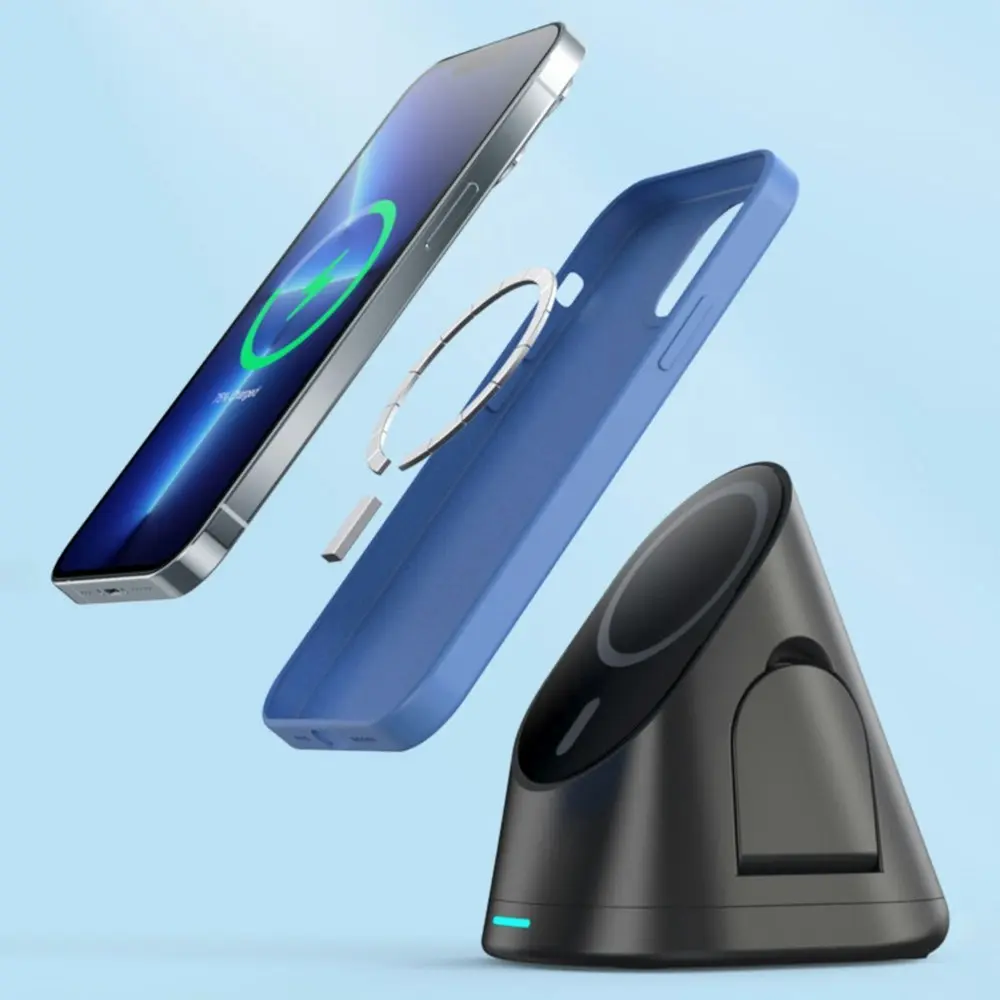 Magnetic Wireless Charger Foldable 3-In-1 Wireless Charging Stand For iPhone