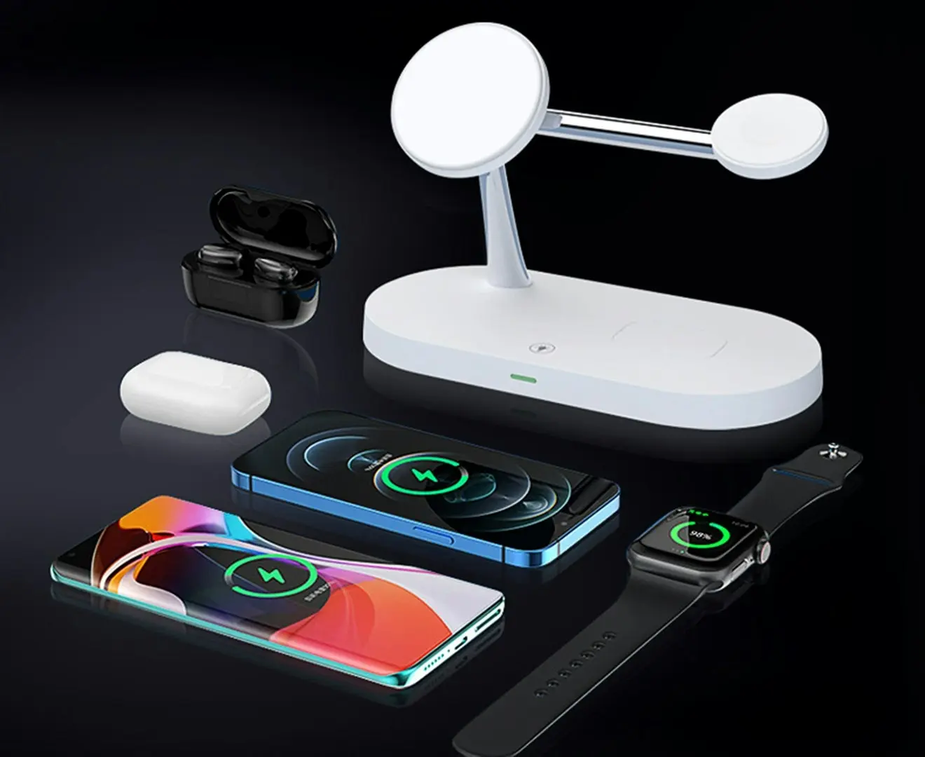 Four-in-one Multifunctional  magnetic wireless charger dock Station