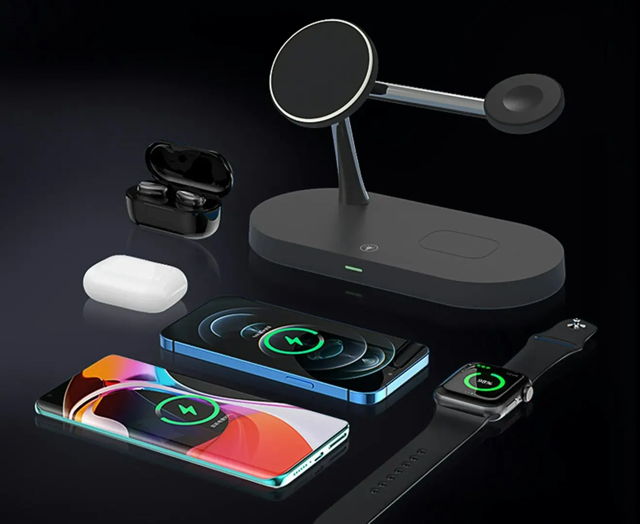 Four-in-one Multifunctional  magnetic wireless charger dock Station