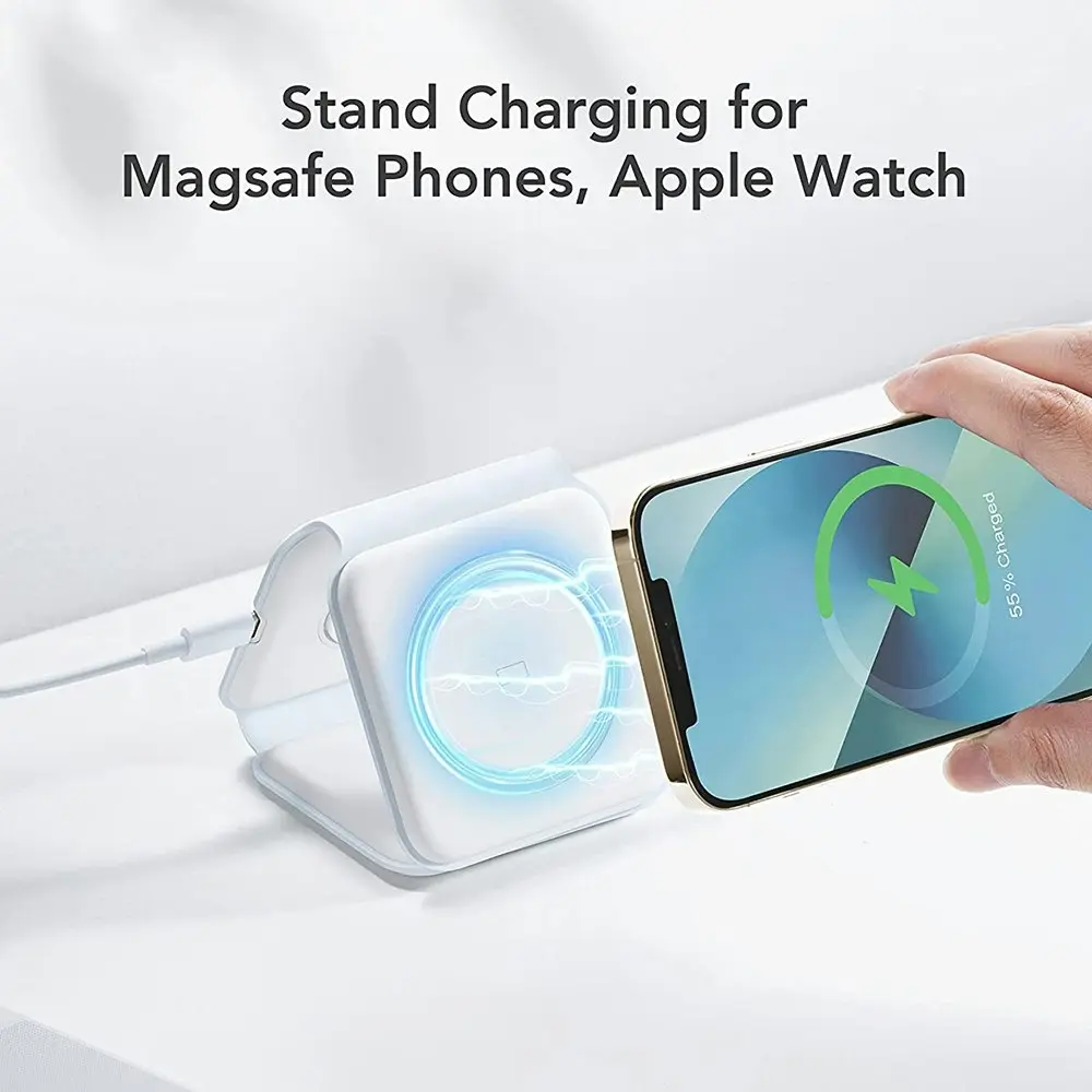 3 in 1 Wireless Charging Station Travel Charger for iPhone AirPods And iWatch