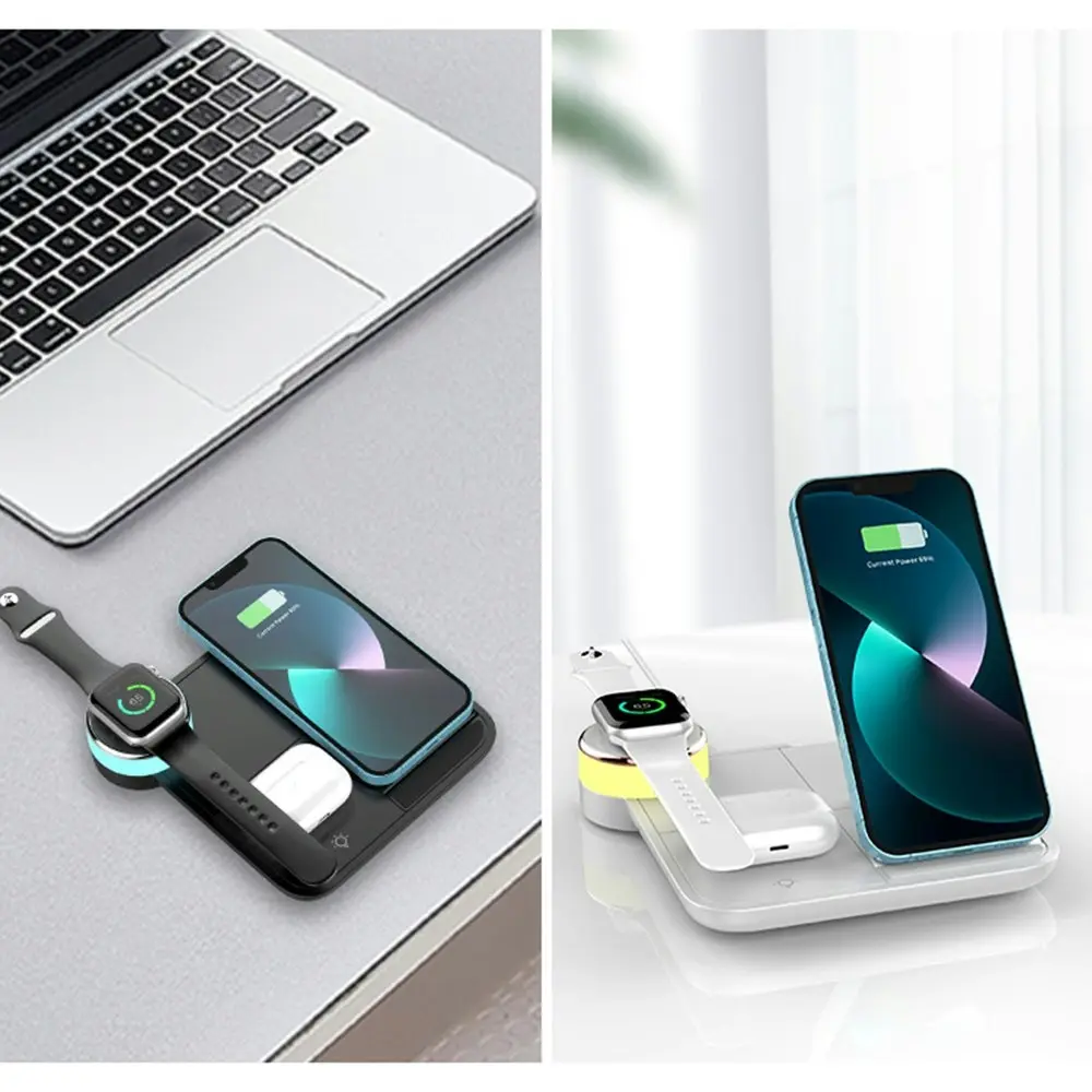 4 in 1 Wireless Charger 15W For iPhone Headset Watch Wireless Charging Dock