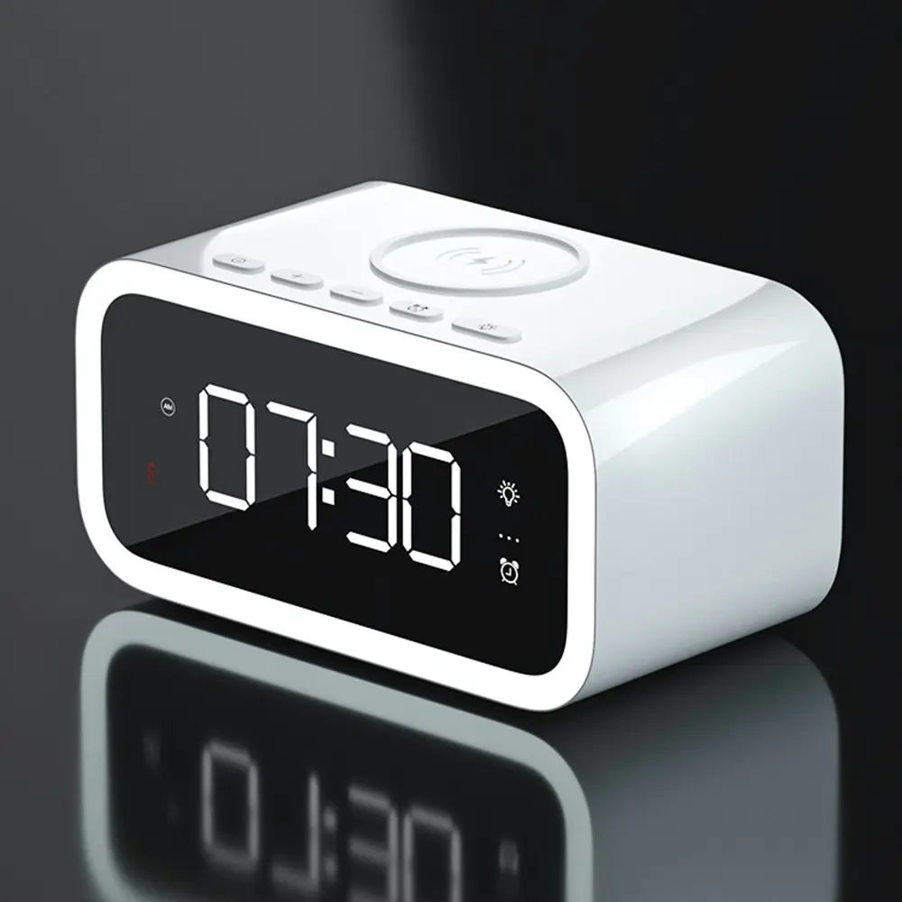 Multifunctional Wireless Charging Night Light Clock Bedside Led Light