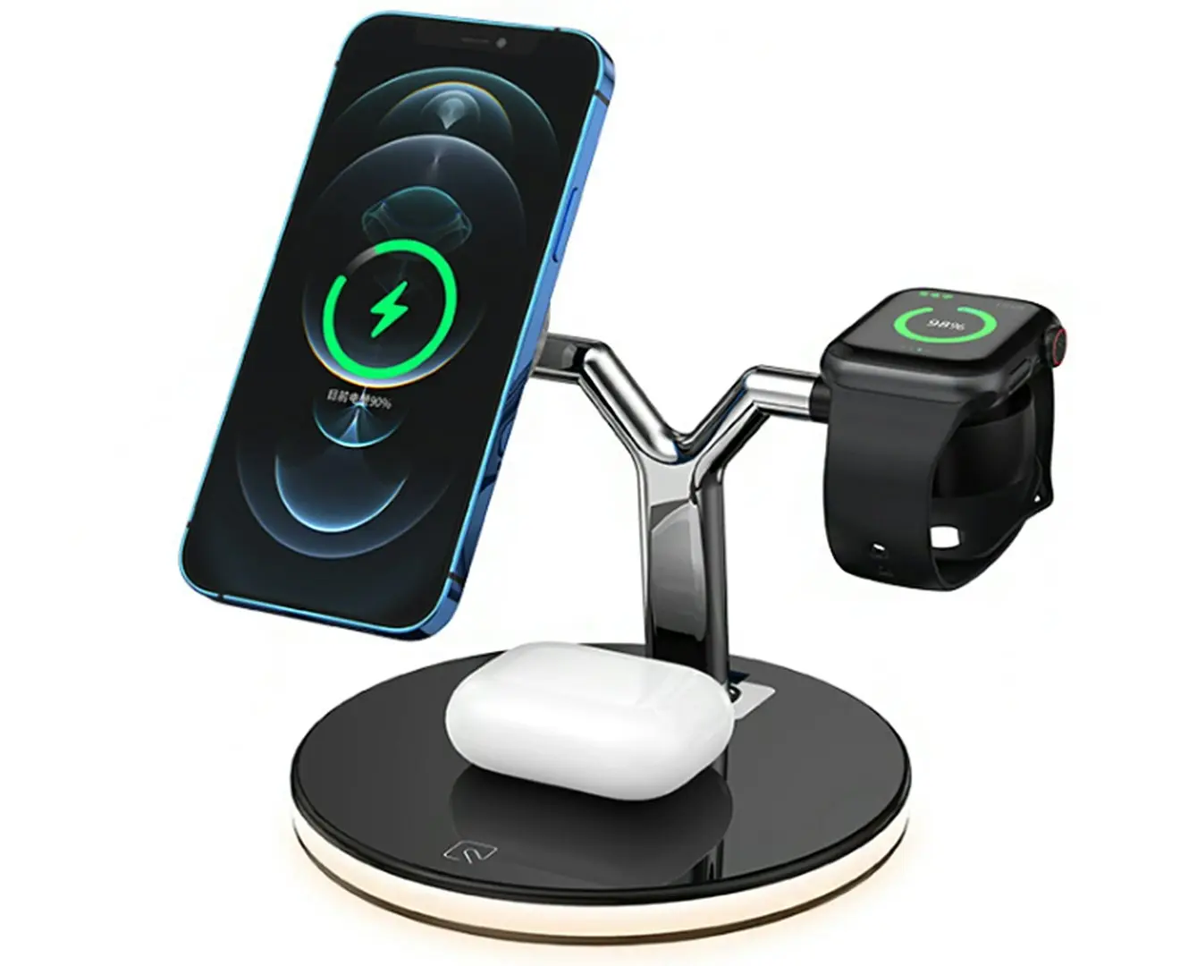 Three in one Magnet Fast Wireless Charger For iPhone12,Apple Watch