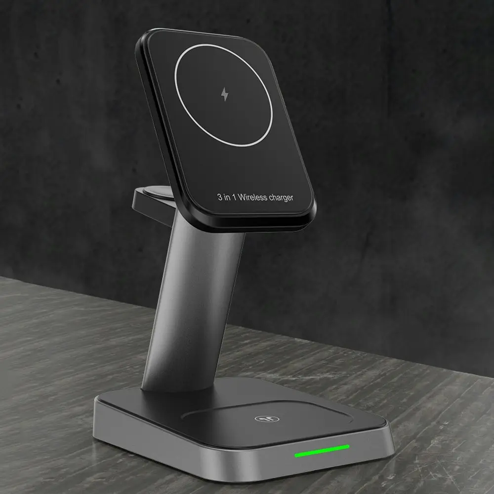 Magnetic wireless charging multifunctional 3 in 1 wireless charger for iphone 12