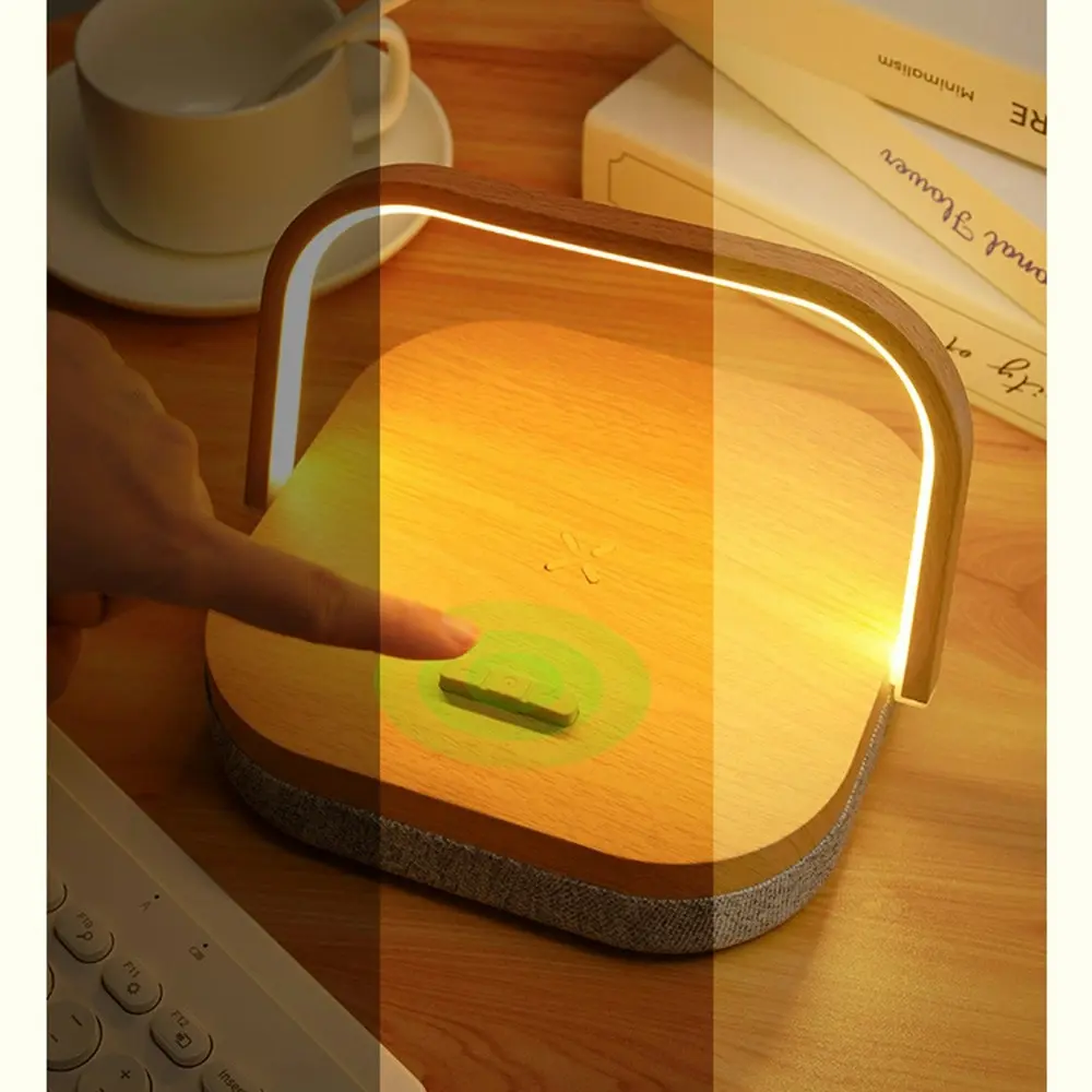 LED Wireless Charger Bluetooth Speaker Desk Light Induction Night Light