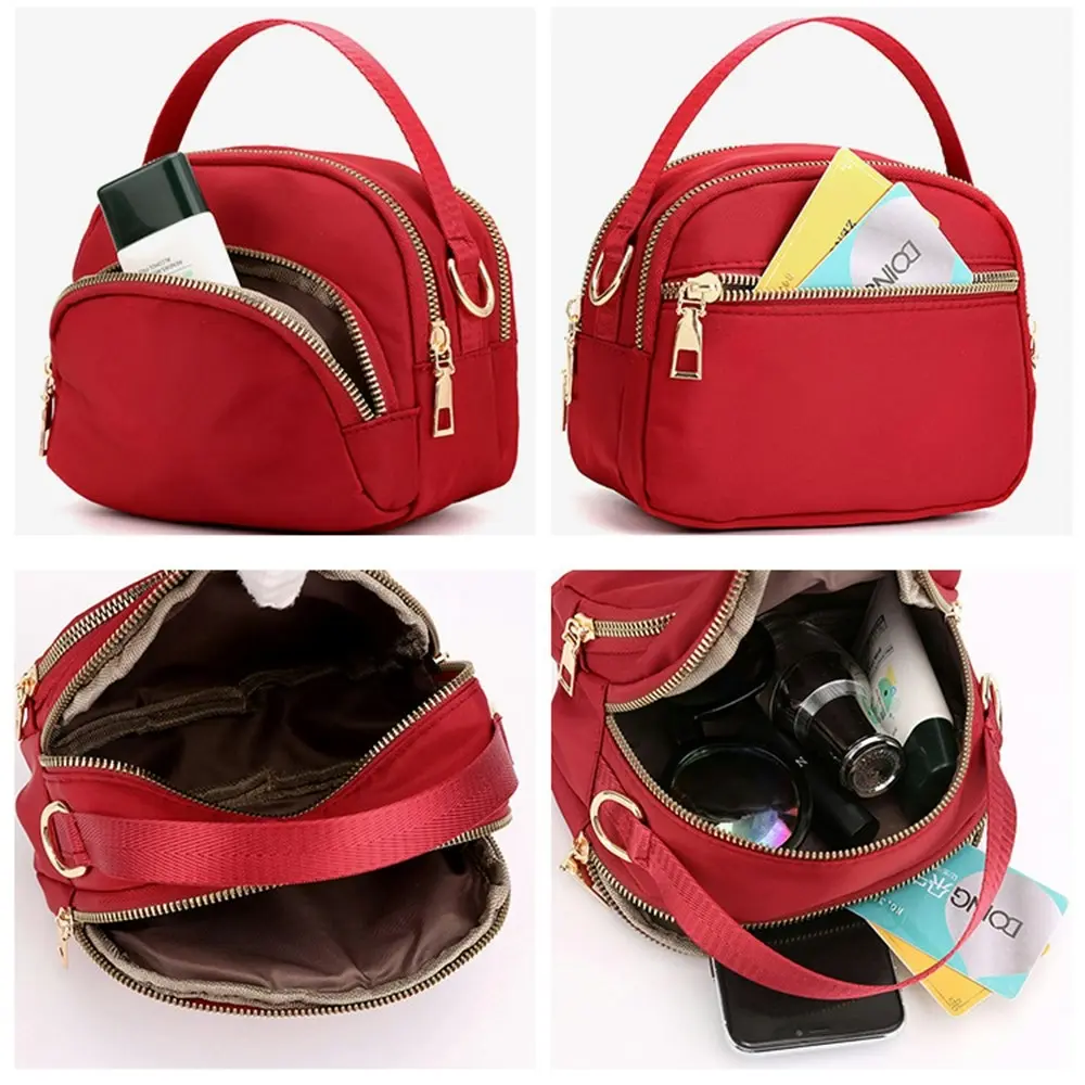 Multi-layer Crossbody Bag Travel Messenger Handbags Waterproof Nylon Cloth Bag