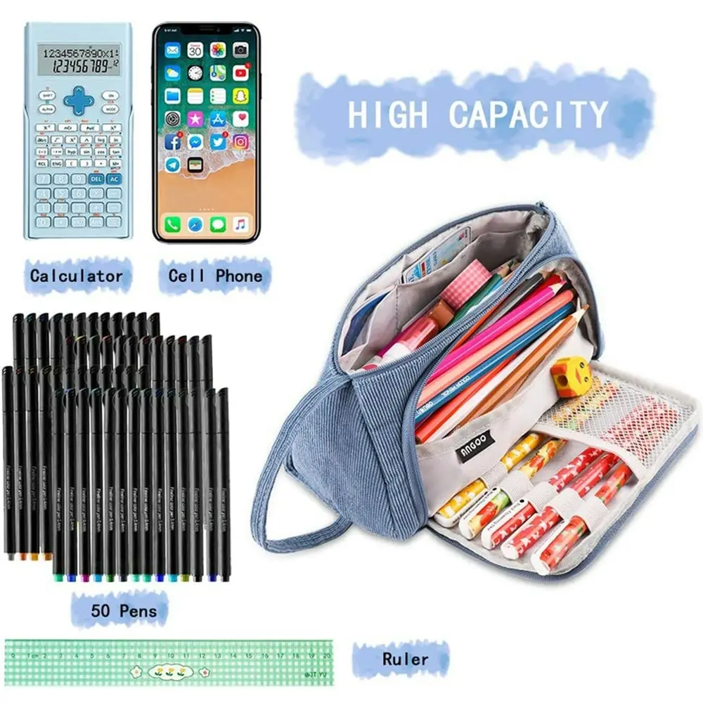 Large Capacity Pencil Case Kawaii School Pen Case Supplies Pencil Storage Bag