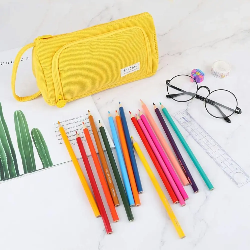 Large Capacity Pencil Case Kawaii School Pen Case Supplies Pencil Storage Bag