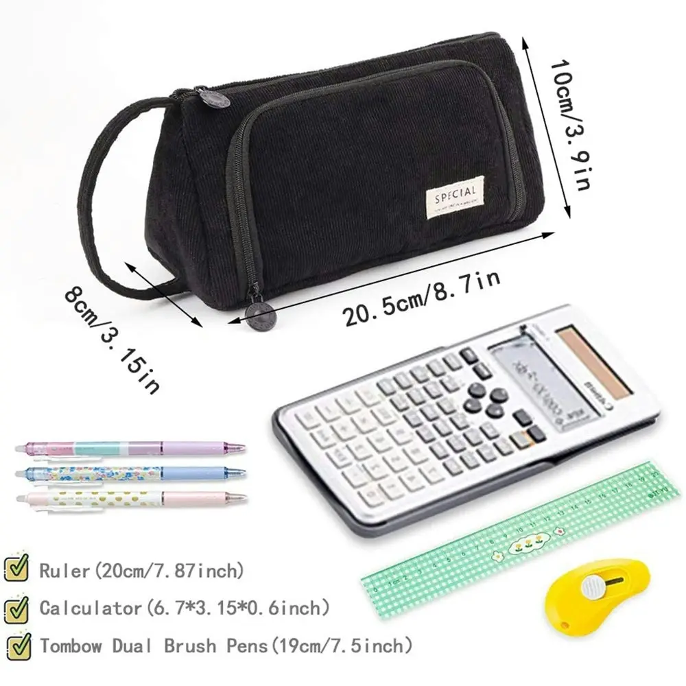 Large Capacity Pencil Case Kawaii School Pen Case Supplies Pencil Storage Bag