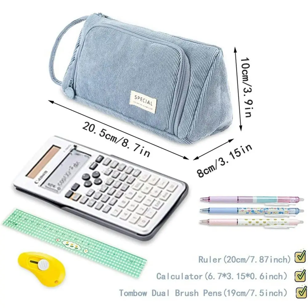 Large Capacity Pencil Case Kawaii School Pen Case Supplies Pencil Storage Bag