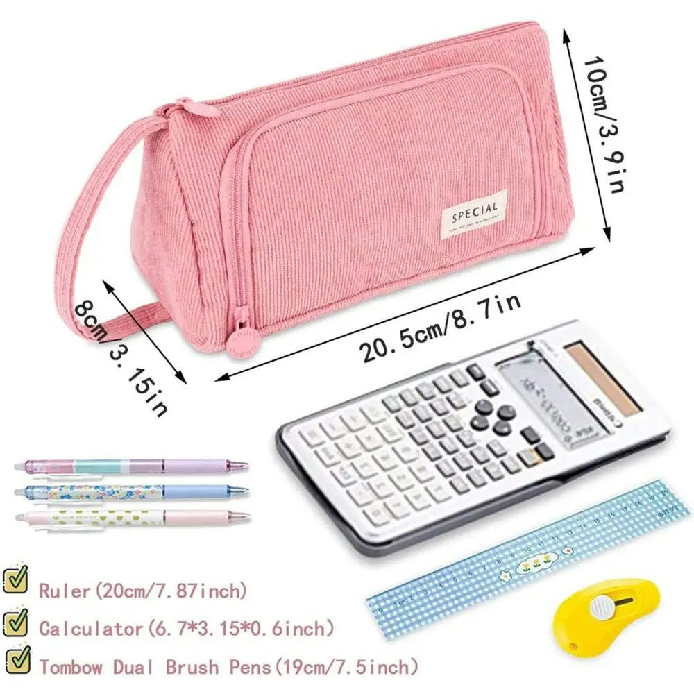 Large Capacity Pencil Case Kawaii School Pen Case Supplies Pencil Storage Bag