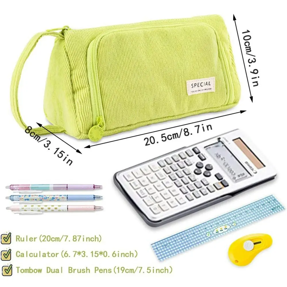 Large Capacity Pencil Case Kawaii School Pen Case Supplies Pencil Storage Bag