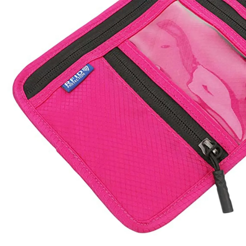 Multifunctional Neck Passport Bag RFID Shoulder Storage Certificate Package