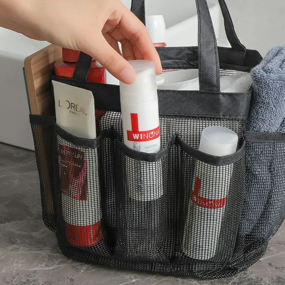 Multifunction Large Capacity Mesh Shower Beach Bags Portable Bathroom Tote Bag