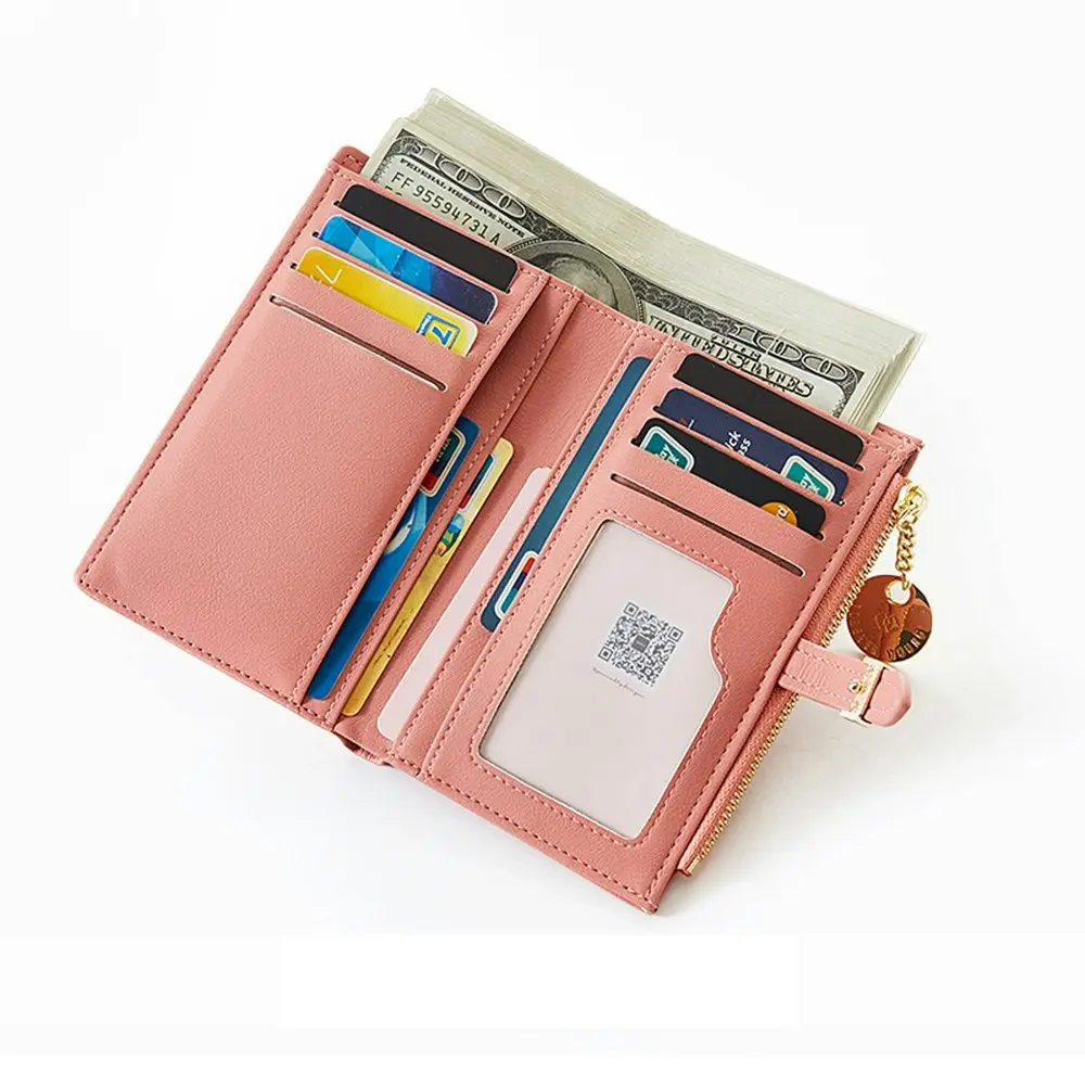 Leather Short Women Wallet Ladies Small Clutch Money Coin Card Holders Purse