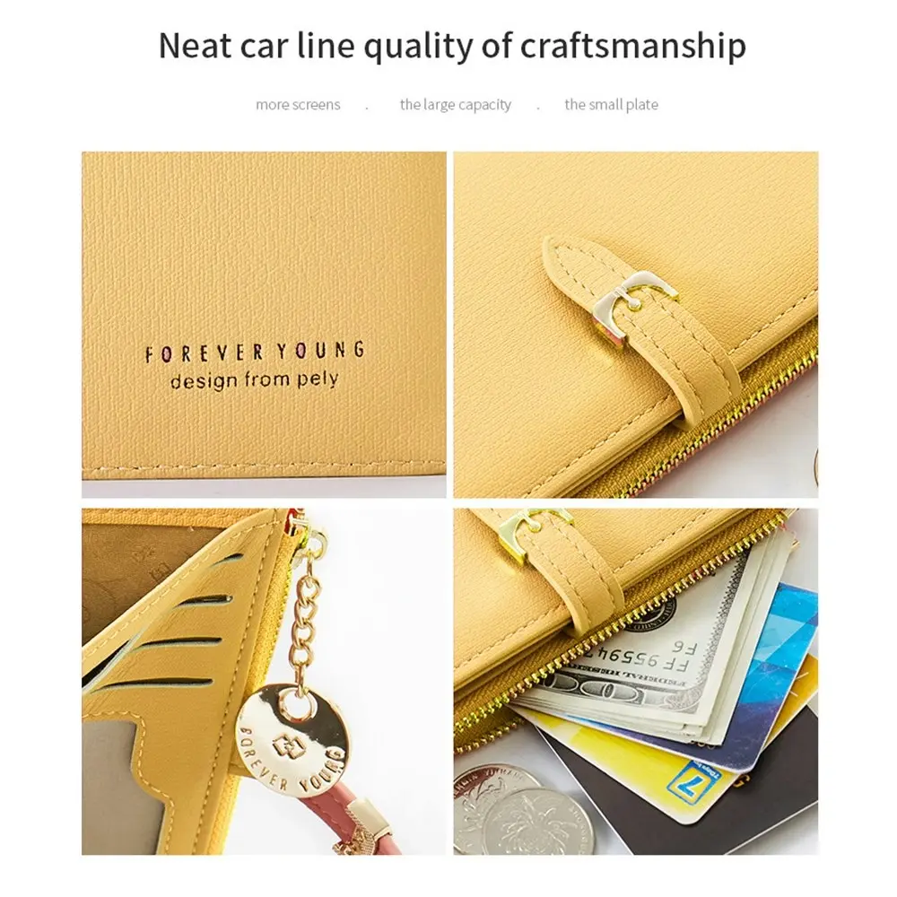 Leather Short Women Wallet Ladies Small Clutch Money Coin Card Holders Purse