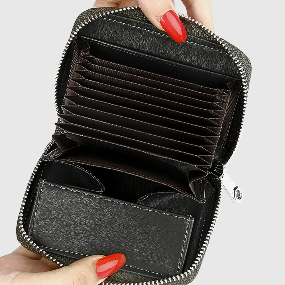 Leather RFID Blocking Credit Card Case Holder Travel Wallet