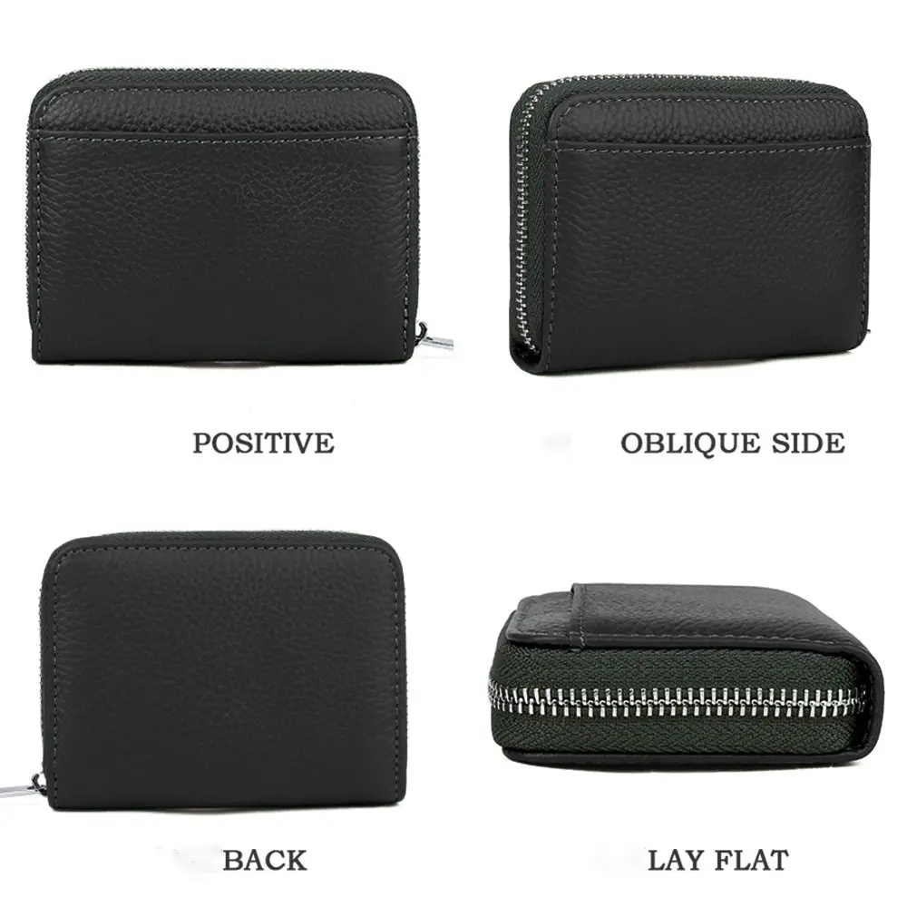 Leather RFID Blocking Credit Card Case Holder Travel Wallet