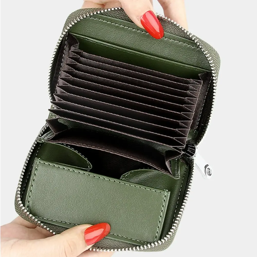 Leather RFID Blocking Credit Card Case Holder Travel Wallet