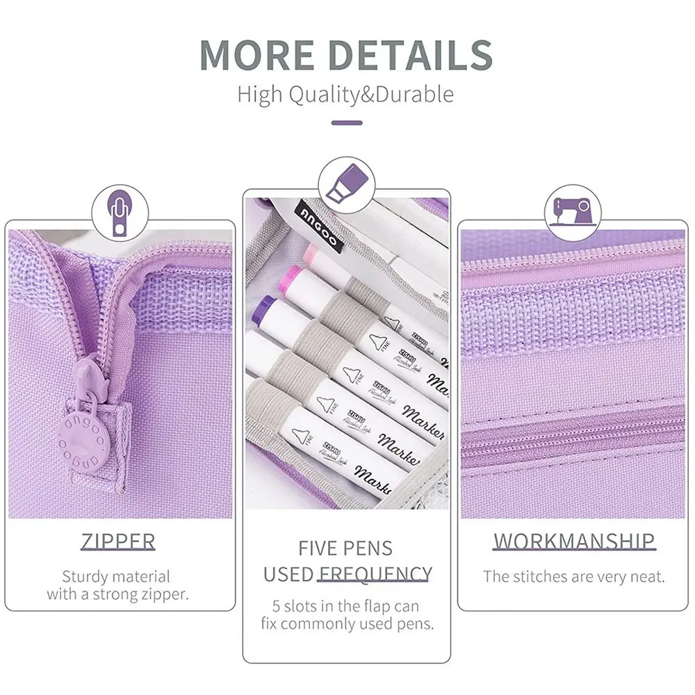 Pencil Case Large Capacity Pencil Pouch Handheld Pen Bag Cosmetic Portable Gift