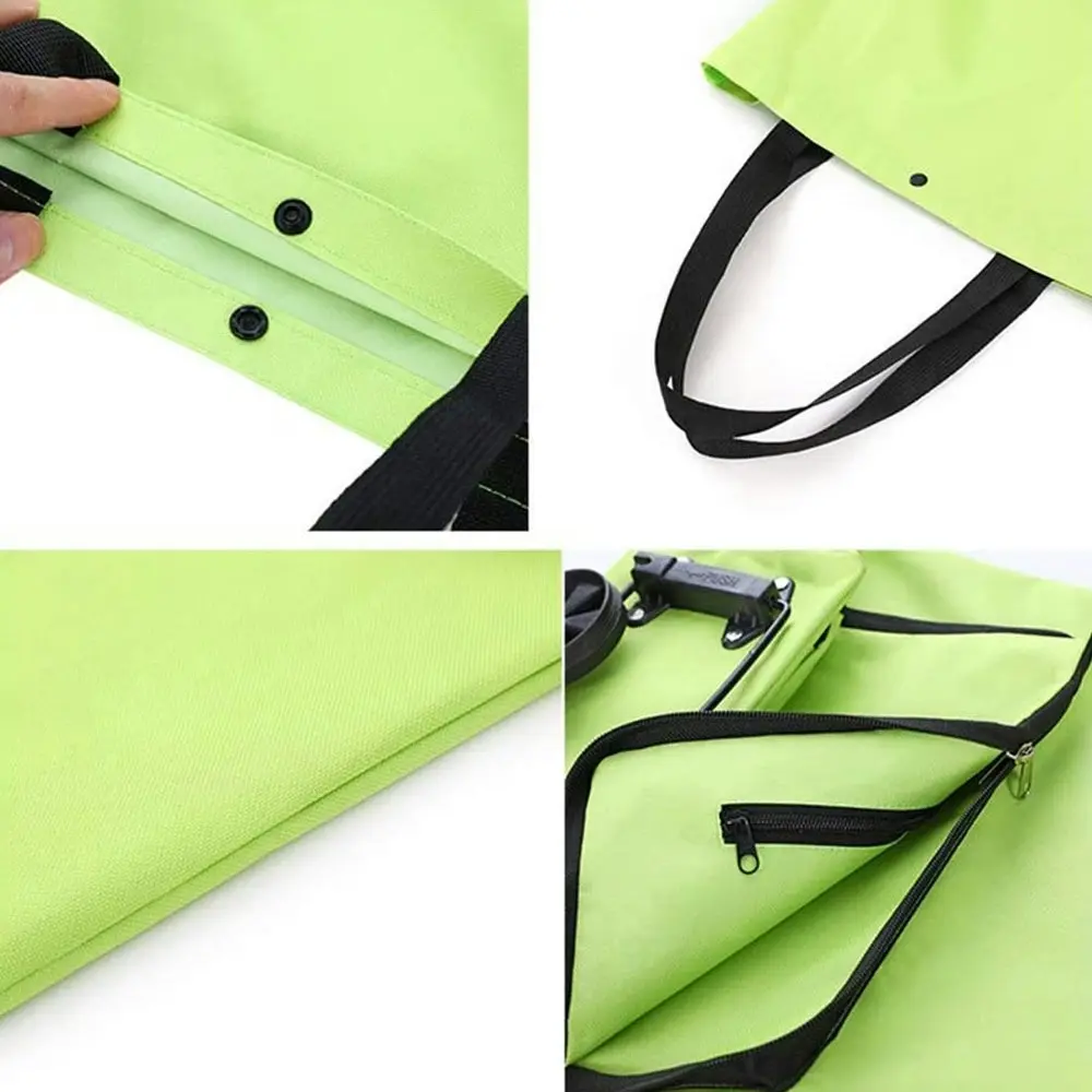 Portable Shopping Trolley Bag Foldable Cart Rolling Grocery Green Shopping Bag