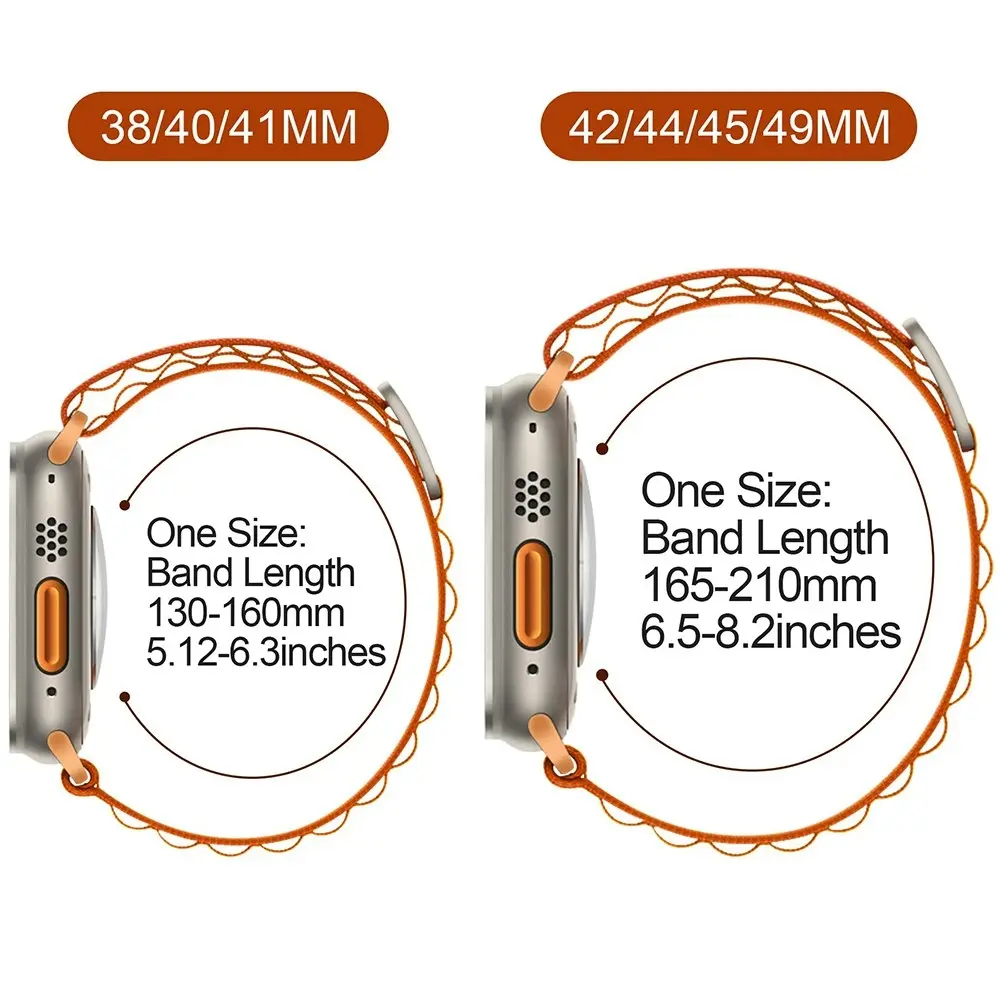 2 Pack Replacement Strap for iWatch Series 8 7 6 5 4 3 2 1 SE Ultra-White&Orange