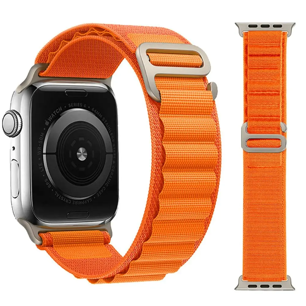 2 Pack Replacement Strap for iWatch Series 8 7 6 5 4 3 2 1 SE Ultra-White&Orange