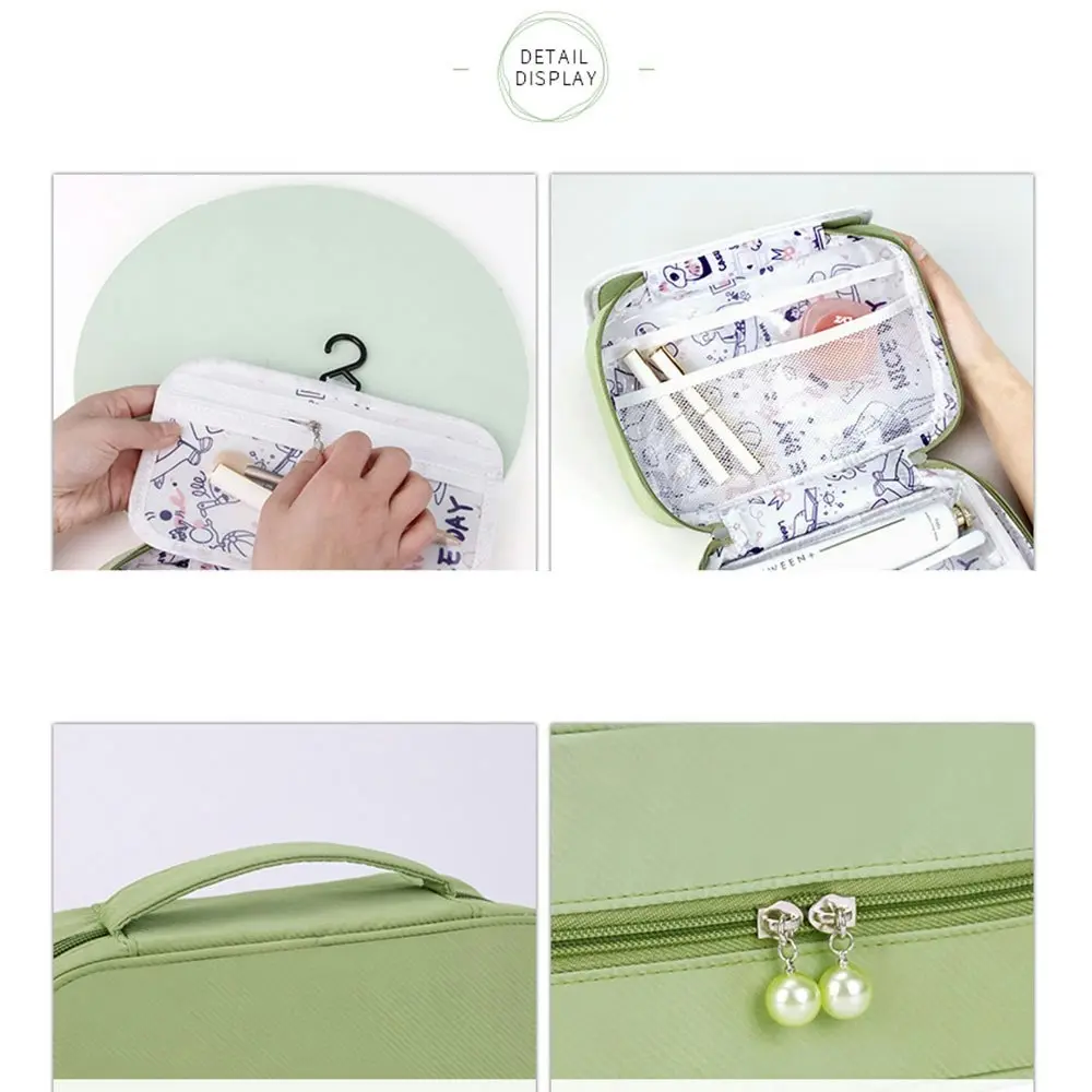 Hanging Toiletry Bag with Detachable Clear Bag Water-Resistant Cosmetic Bag