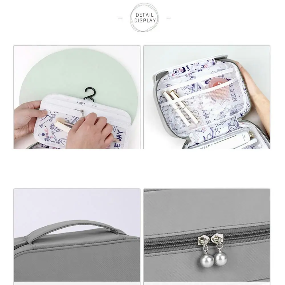 Hanging Toiletry Bag with Detachable Clear Bag Water-Resistant Cosmetic Bag