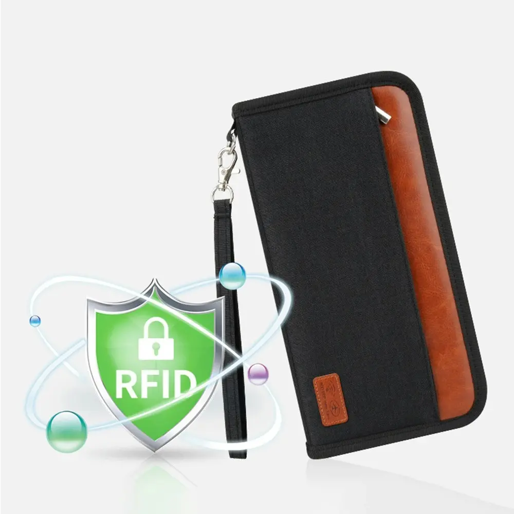 Passport Bag RFID Travel Passport Holder Card Pack Waterproof Certificate Bag