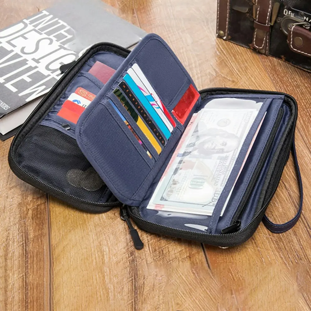 Travel Wallet Passport Holder Documents Organizer Durable RFID Blocker Case