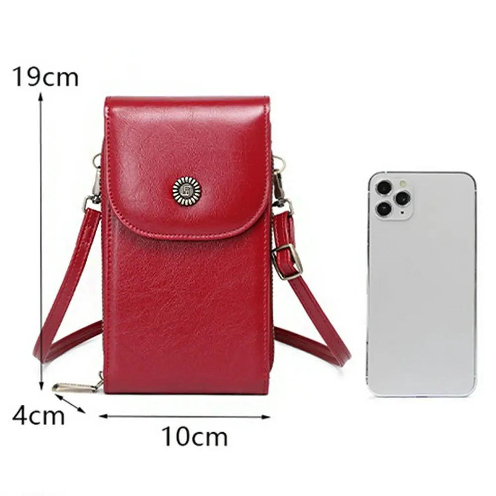 RFID Crossbody Cell Phone Purse Leather Wallets For Women Phone Bag