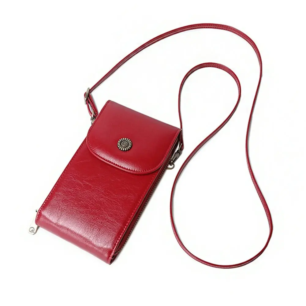 RFID Crossbody Cell Phone Purse Leather Wallets For Women Phone Bag