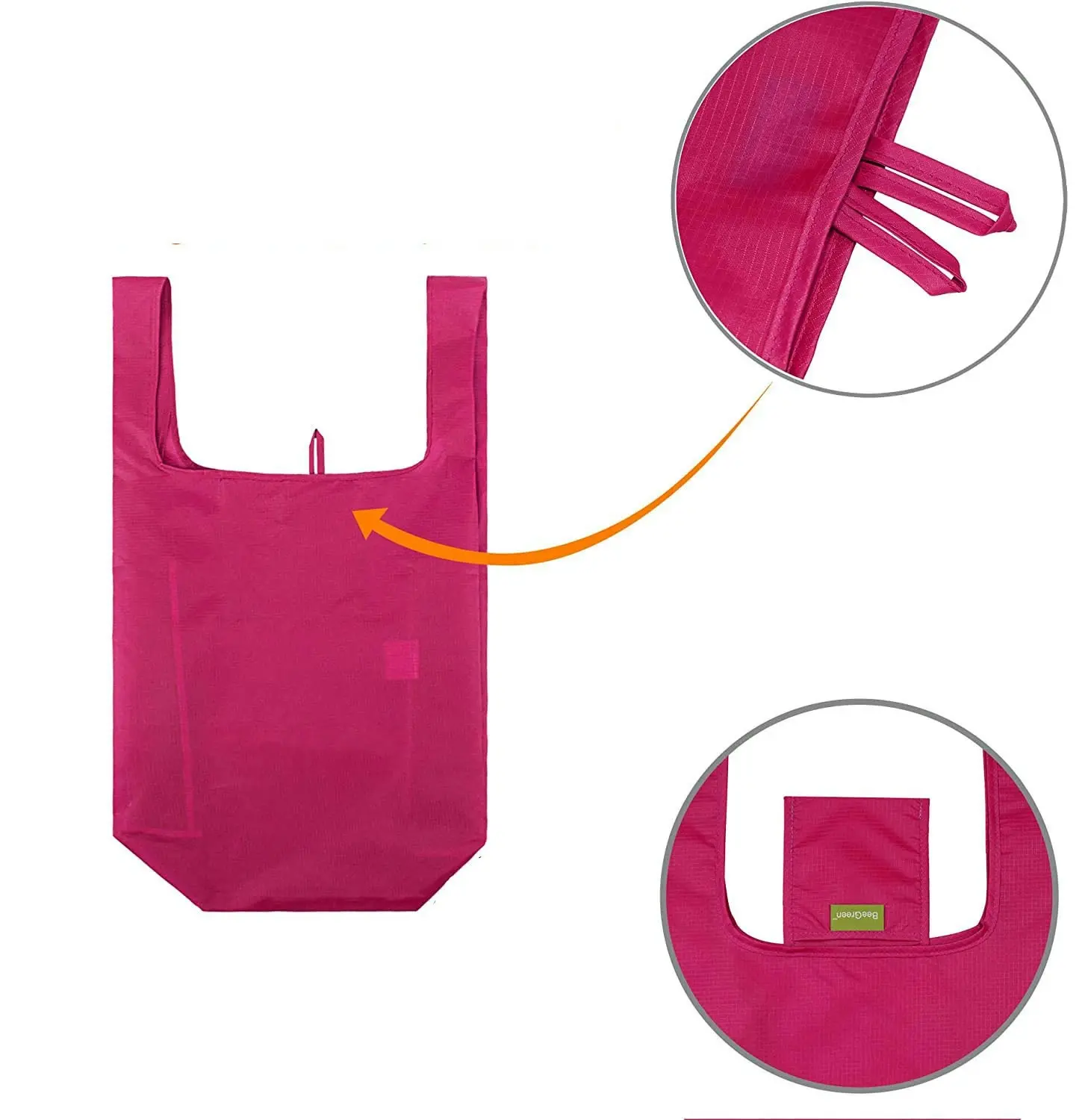 5 Pack Reusable Shopping Bags Foldable Large Grocery Bags with Attach Pocket