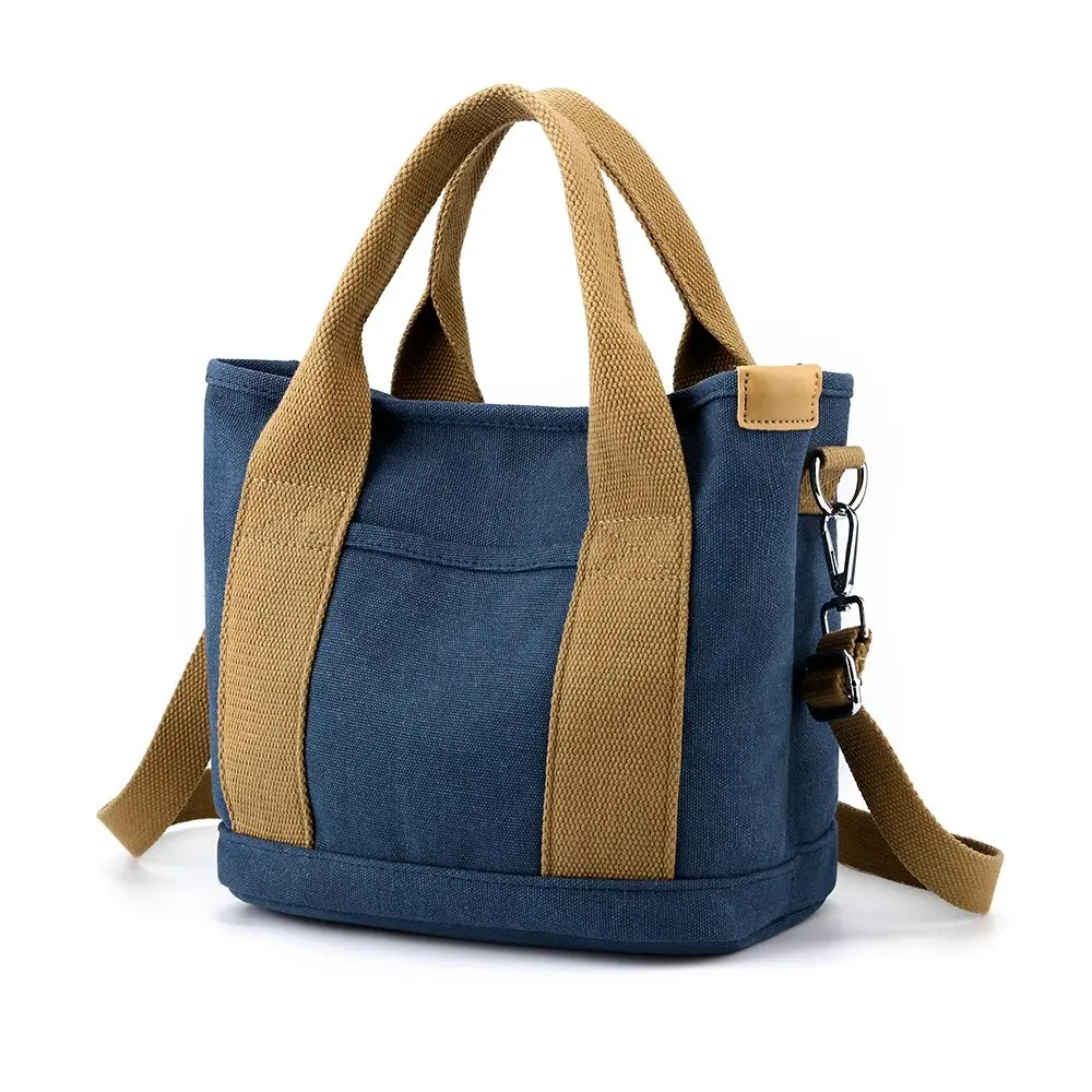 Large Capacity Multi-Pocket Handbag Canvas Tote Purses Crossbody Bag for Women