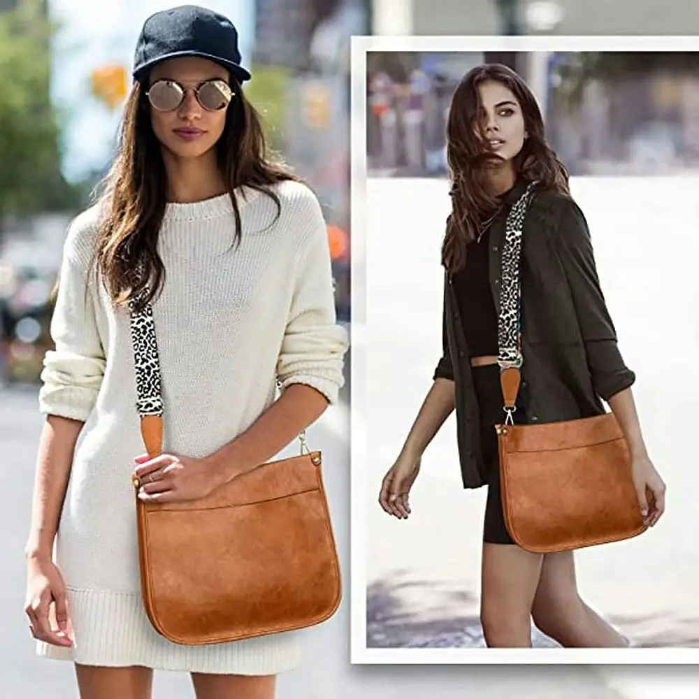 Vegan Leather Crossbody Bags for Women Crossbody Purse Zipped Shoulder Bag