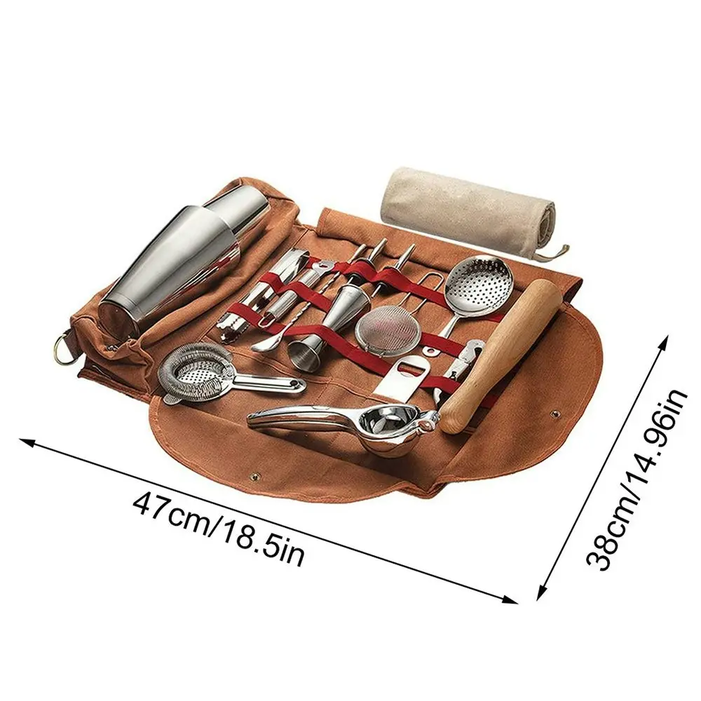 Bartending Tool Storage Bag Travel Bartender Bag Portable Canvas Storage Bag