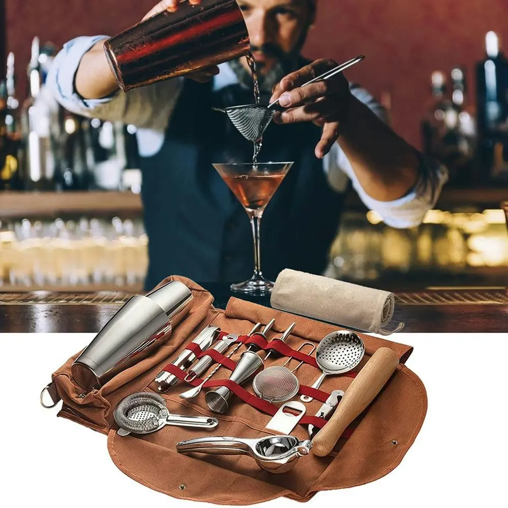 Bartending Tool Storage Bag Travel Bartender Bag Portable Canvas Storage Bag