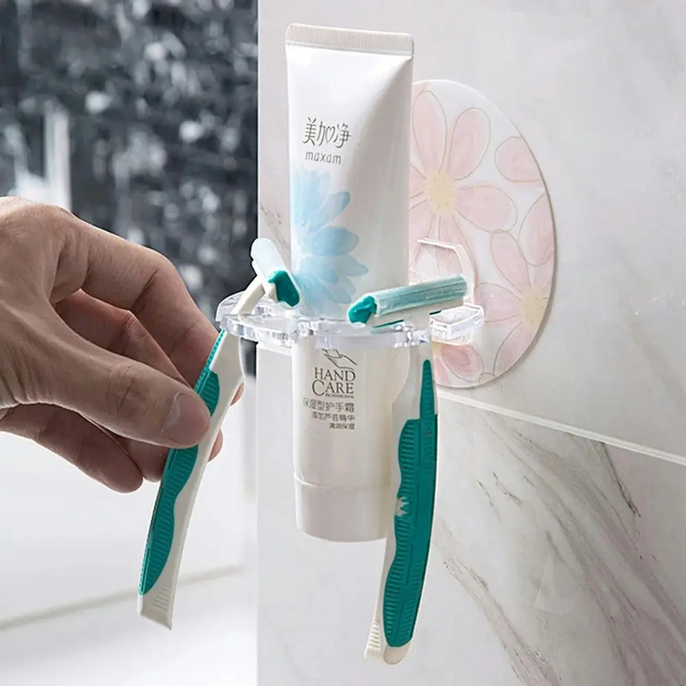 3pcs Multifunctional wall-mounted toothbrush and toothpaste storage rack