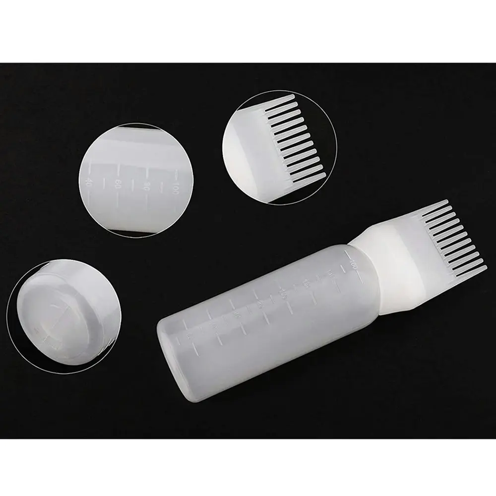 2 Pcs Graduated Scale Applicator Bottle for Hair Dye Bottle Applicator Brush