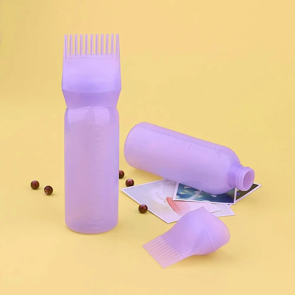 2 Pcs Graduated Scale Applicator Bottle for Hair Dye Bottle Applicator Brush