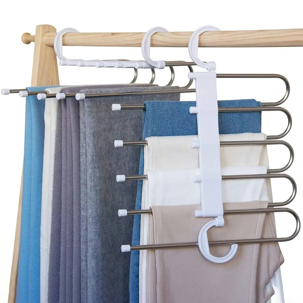 Multi-functional Trouser Storage Rack Closet Stainless Steel Clothes Hanger