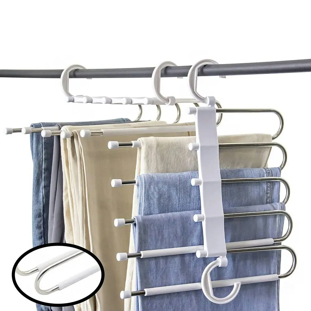 Multi-functional Trouser Storage Rack Closet Stainless Steel Clothes Hanger