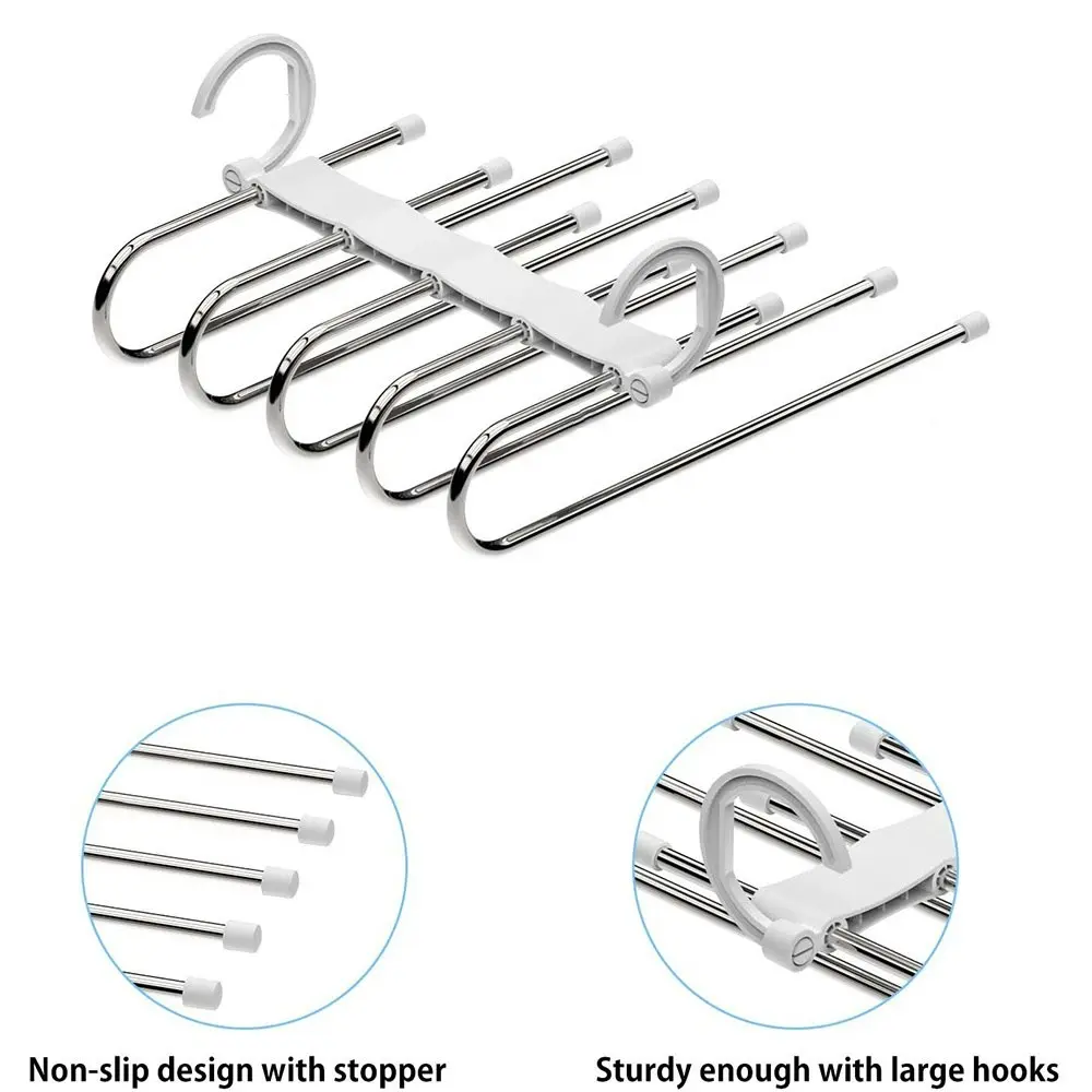 Multi-functional Trouser Storage Rack Closet Stainless Steel Clothes Hanger