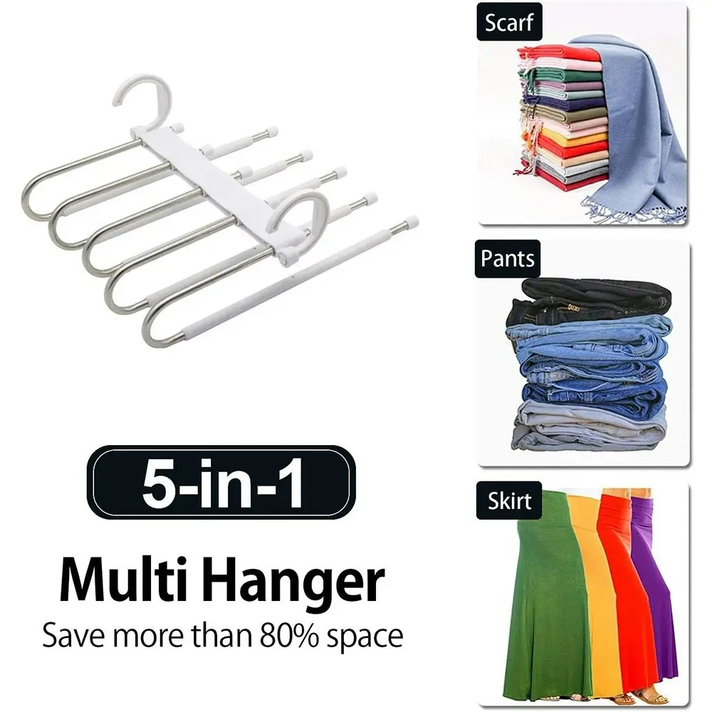 Multi-functional Trouser Storage Rack Closet Stainless Steel Clothes Hanger