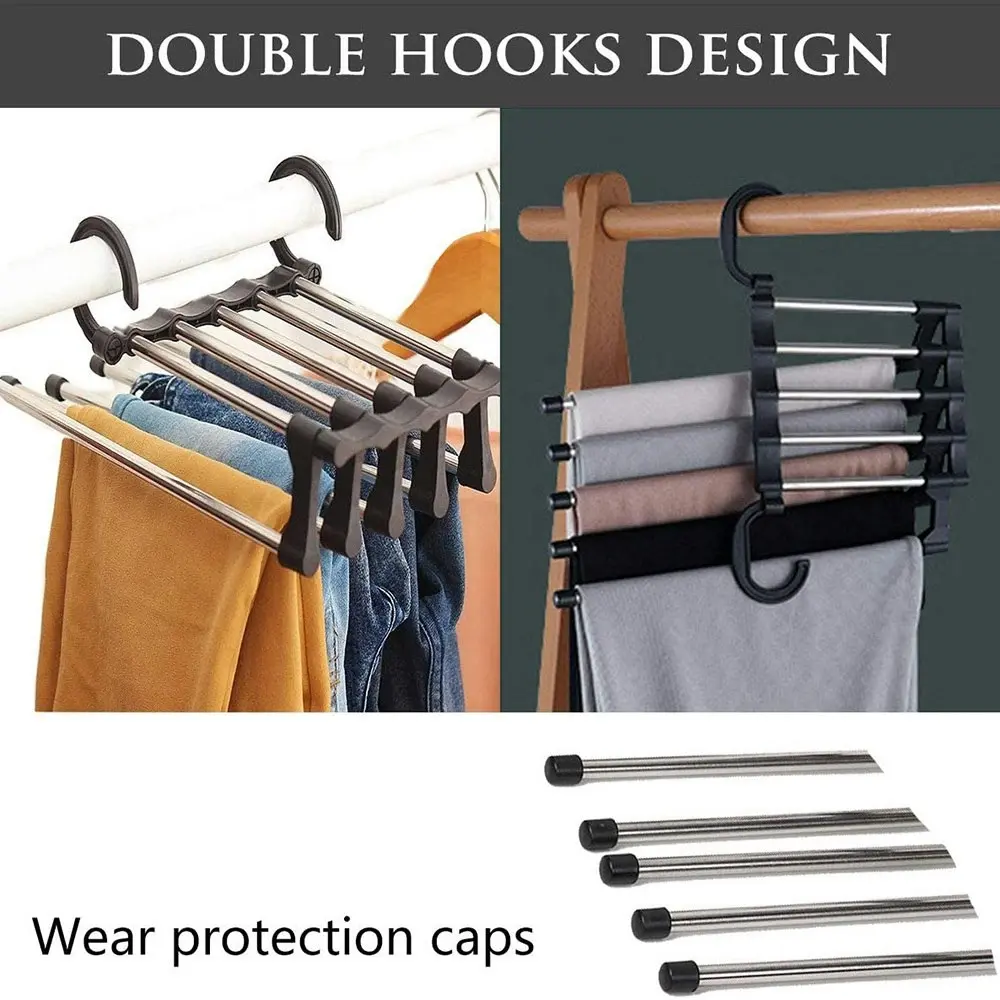 Multi-functional Trouser Storage Rack Closet Stainless Steel Clothes Hanger